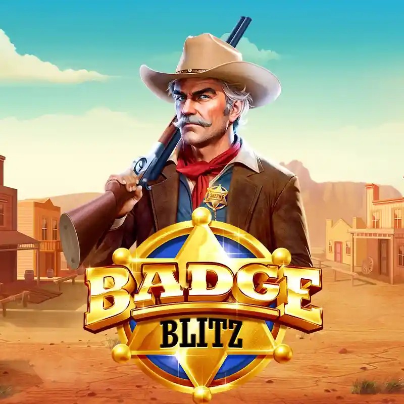 Badge Blitz logo – Slots by Pragmatic Play at Stake Casino