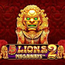 Slots logo of 5 Lions Megaways 2 from Pragmatic Play at Stake Casino