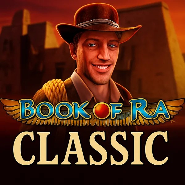 Official Slots logo: Book of Ra Classic by Novomatic at Stake Casino