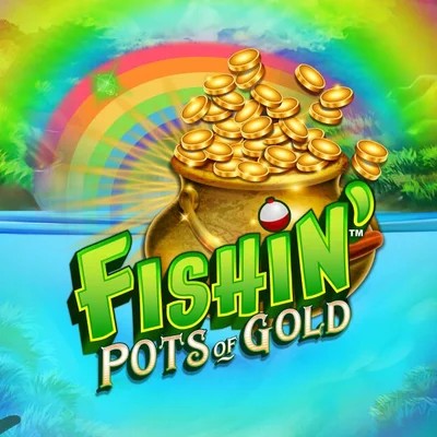 Slots logo of Fishin Pots Of Gold from Gameburger Studios at Stake Casino