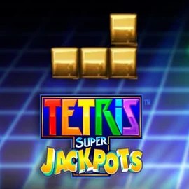 Tetris Super Jackpots slot logo by WMS at Stake Casino
