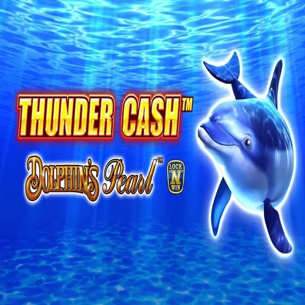 Official Slots logo: Thunder Cash Dolphins Pearl by Novomatic at Stake Casino