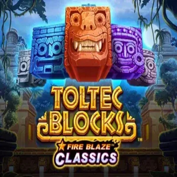 Slots logo of Fire Blaze: Toltec Blocks from Rarestone Gaming at Stake Casino